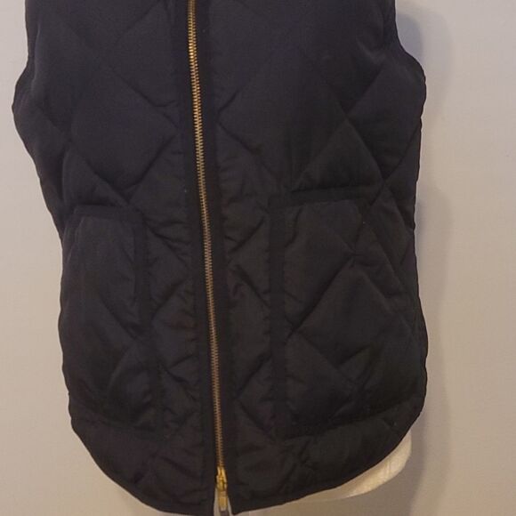 J. Crew Women's Sleeveless Full Zip Up Puffer Vest Polyester Blue Size S - Picture 4 of 10